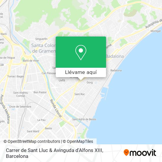 Mapa Carrer de Sant Lluc & Avinguda d'Alfons XIII