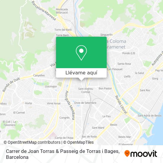 Mapa Carrer de Joan Torras & Passeig de Torras i Bages