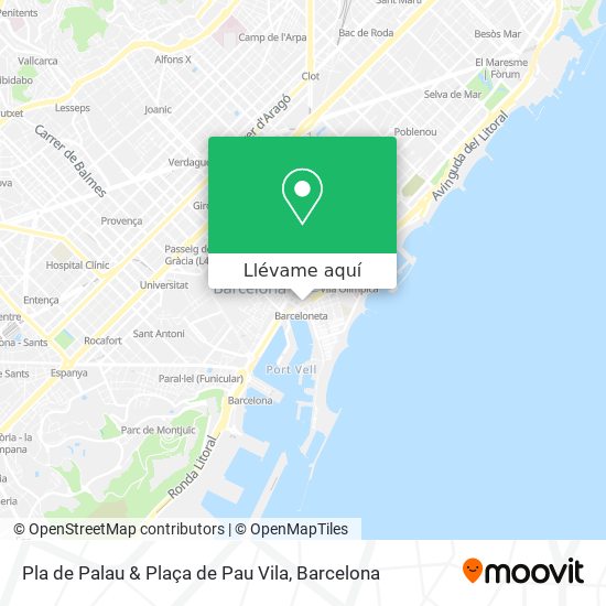 Mapa Pla de Palau & Plaça de Pau Vila