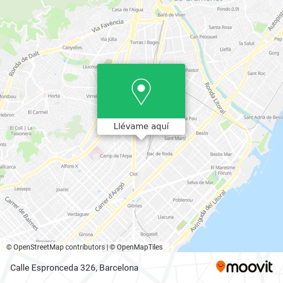 Mapa Calle Espronceda 326