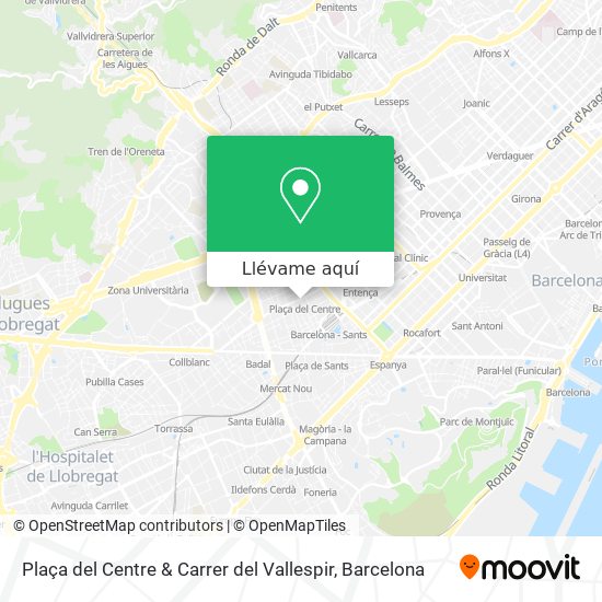 Cómo llegar a Plaça del Centre & Carrer del Vallespir en Barcelona Metro, Autobús o Tren?