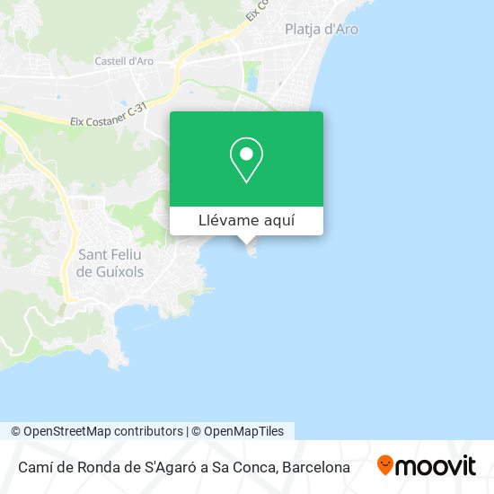 Mapa Camí de Ronda de S'Agaró a Sa Conca