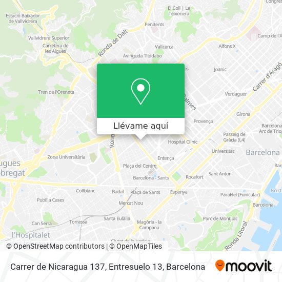 Mapa Carrer de Nicaragua 137, Entresuelo 13