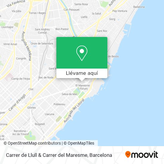 Mapa Carrer de Llull & Carrer del Maresme