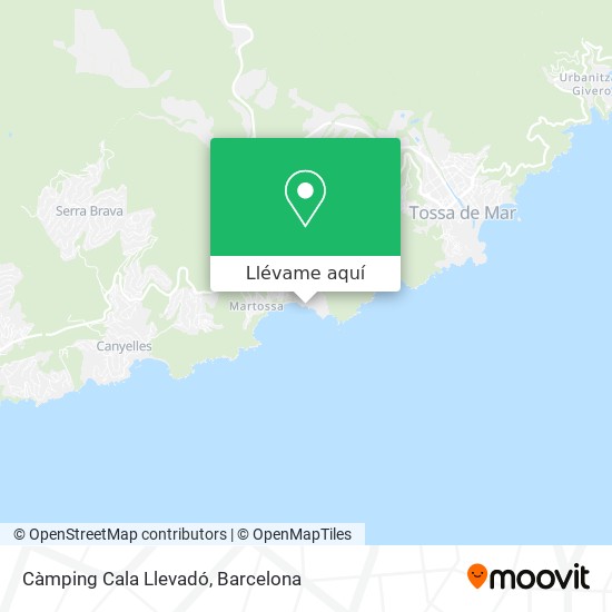 Mapa Càmping Cala Llevadó