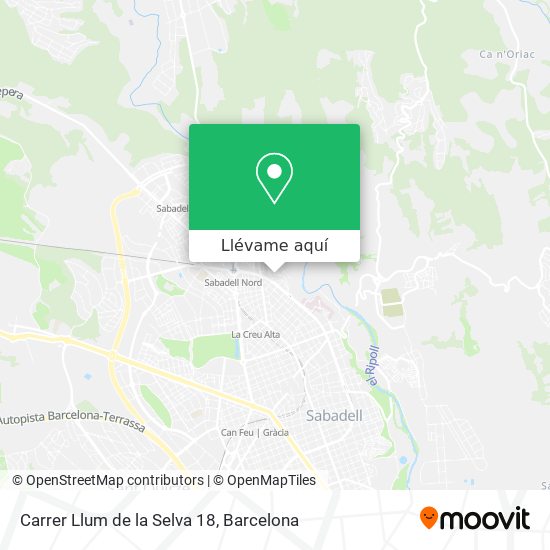 Mapa Carrer Llum de la Selva 18