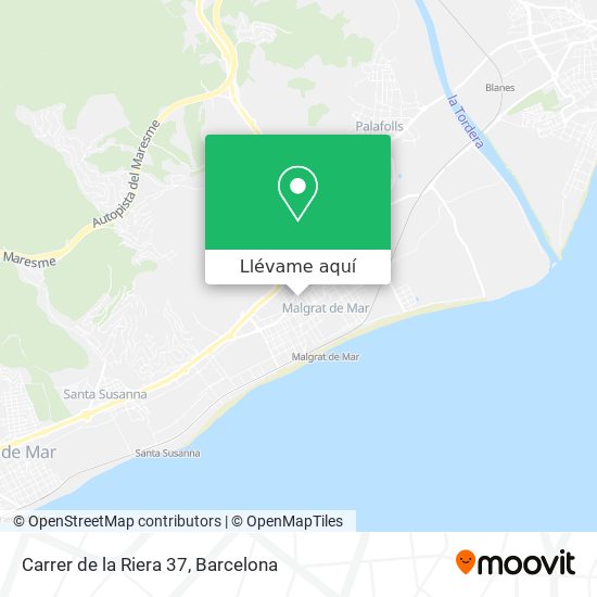 Mapa Carrer de la Riera 37