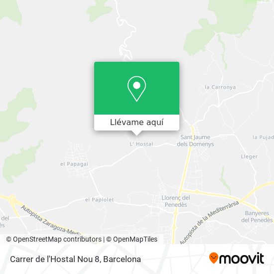 Mapa Carrer de l'Hostal Nou 8