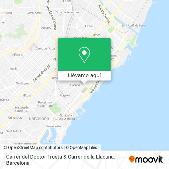 Mapa Carrer del Doctor Trueta & Carrer de la Llacuna