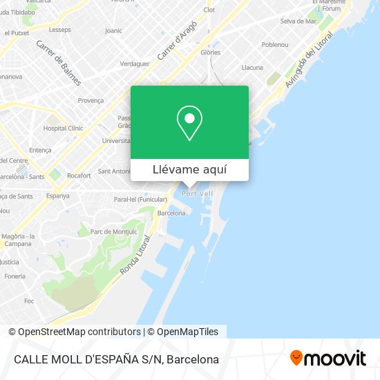 Mapa CALLE MOLL D'ESPAÑA S/N