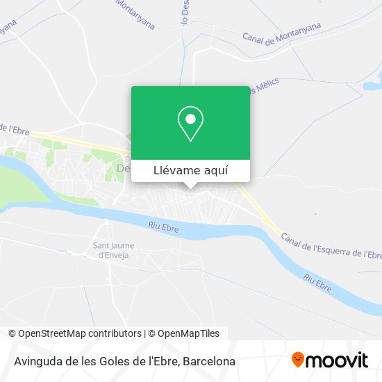 Mapa Avinguda de les Goles de l'Ebre