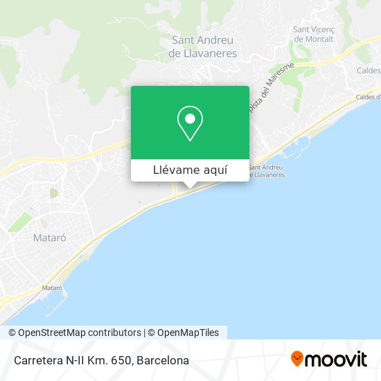 Mapa Carretera N-II Km. 650