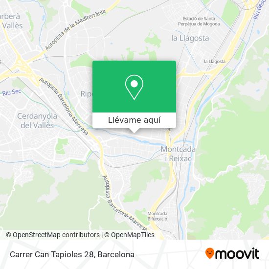 Mapa Carrer Can Tapioles 28
