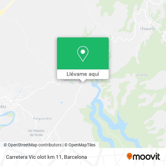 Mapa Carretera Vic olot km 11
