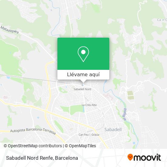 Mapa Sabadell Nord Renfe