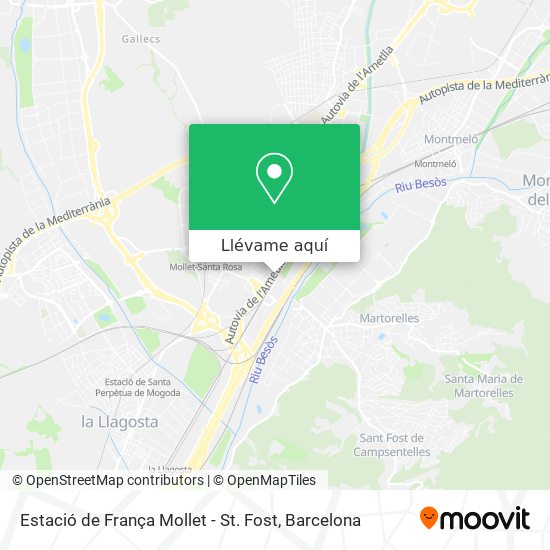 Mapa Estació de França Mollet - St. Fost