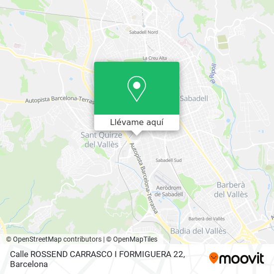 Mapa Calle ROSSEND CARRASCO I FORMIGUERA 22