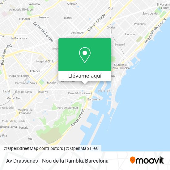 Mapa Av Drassanes - Nou de la Rambla