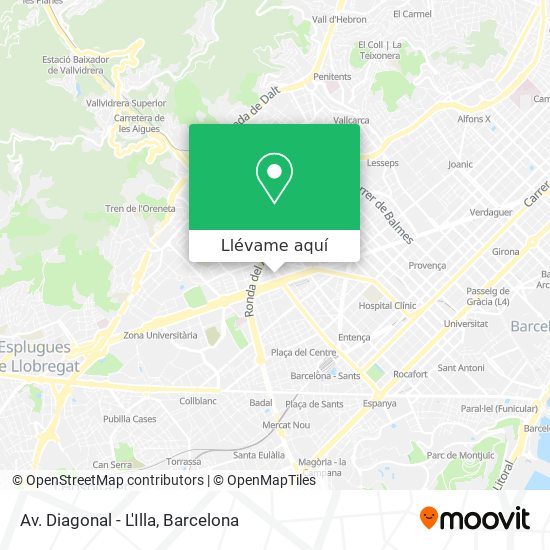 Mapa Av. Diagonal - L'Illa