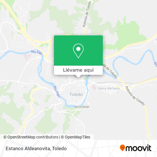 Mapa Estanco Aldeanovita