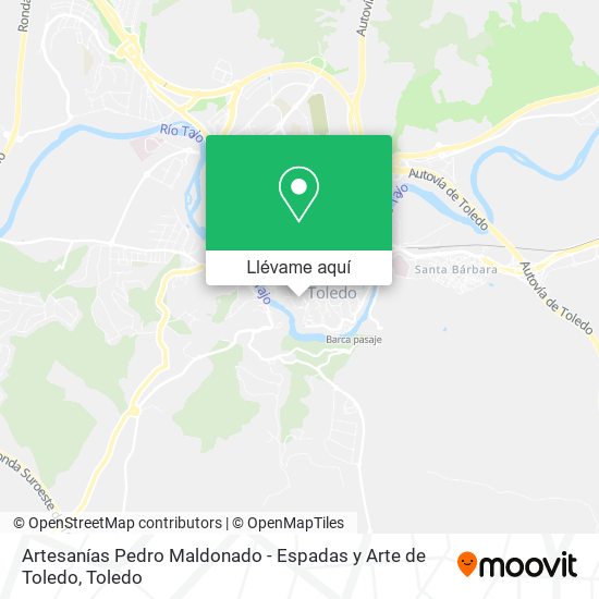 Mapa Artesanías Pedro Maldonado - Espadas y Arte de Toledo
