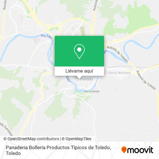 Mapa Panadería Bollería Productos Típicos de Toledo