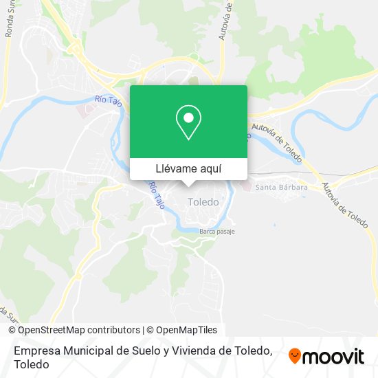 Mapa Empresa Municipal de Suelo y Vivienda de Toledo