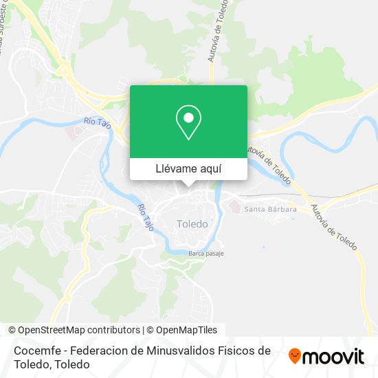 Mapa Cocemfe - Federacion de Minusvalidos Fisicos de Toledo