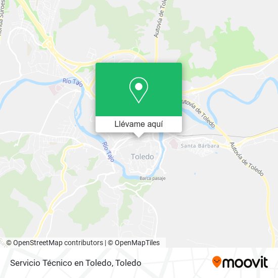 Mapa Servicio Técnico en Toledo