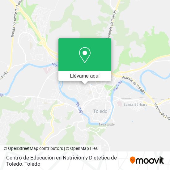 Mapa Centro de Educación en Nutrición y Dietética de Toledo