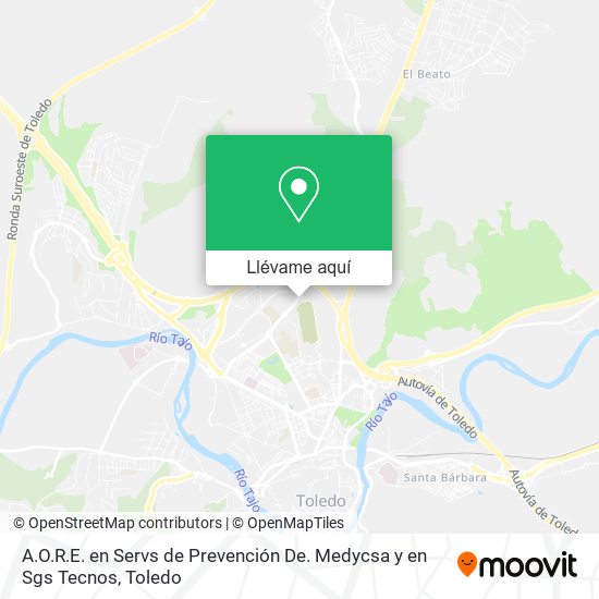 Mapa A.O.R.E. en Servs de Prevención De. Medycsa y en Sgs Tecnos