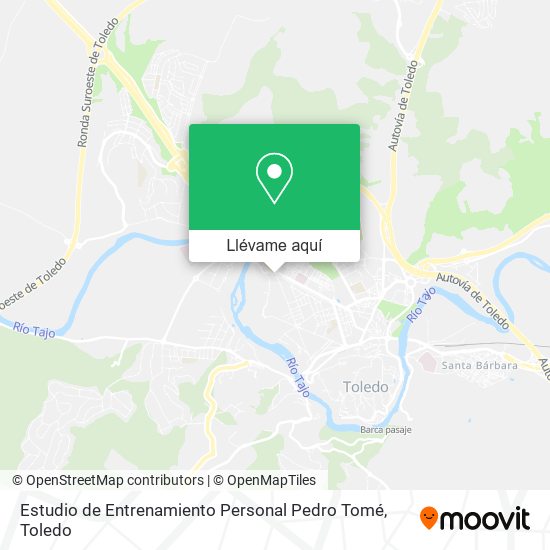 Mapa Estudio de Entrenamiento Personal Pedro Tomé