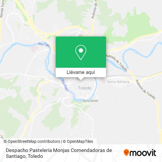 Mapa Despacho Pastelería Monjas Comendadoras de Santiago