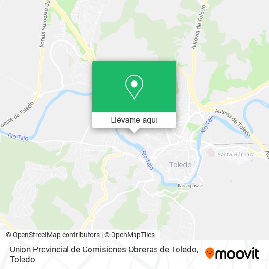 Mapa Union Provincial de Comisiones Obreras de Toledo