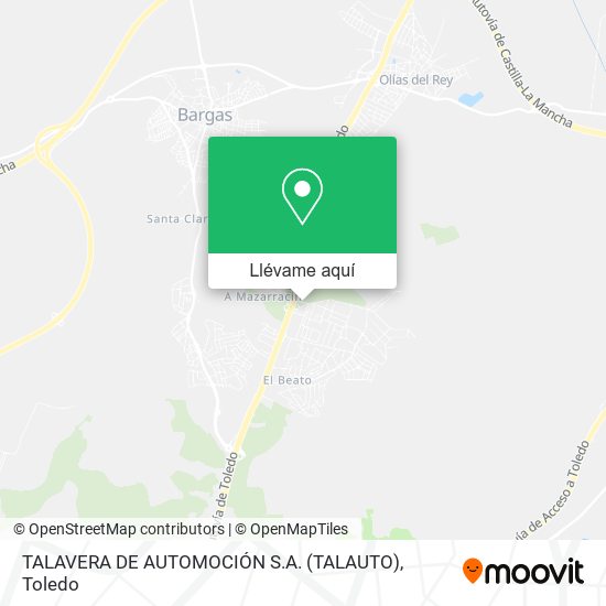 Mapa TALAVERA DE AUTOMOCIÓN S.A. (TALAUTO)