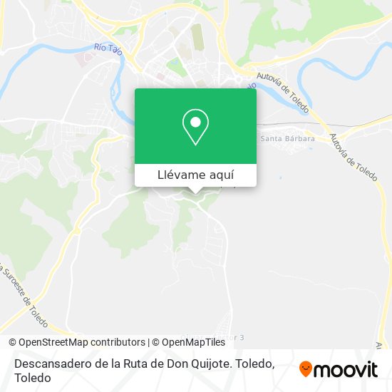 Mapa Descansadero de la Ruta de Don Quijote. Toledo