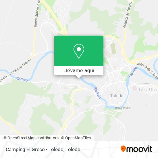 Mapa Camping El Greco - Toledo