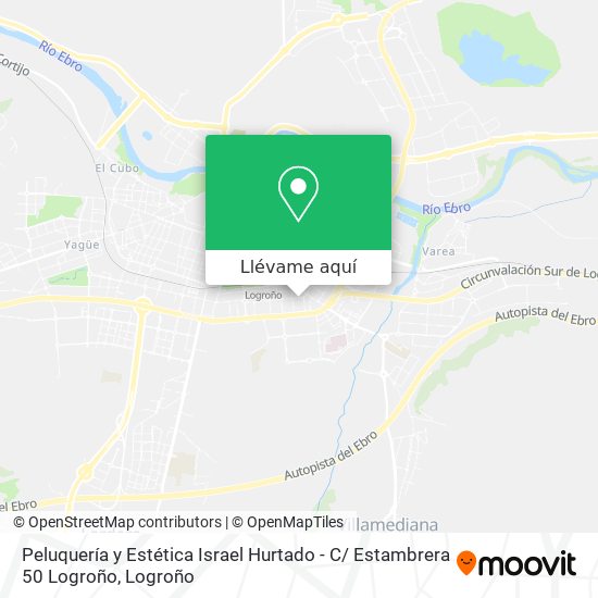 Mapa Peluquería y Estética Israel Hurtado - C/ Estambrera 50 Logroño