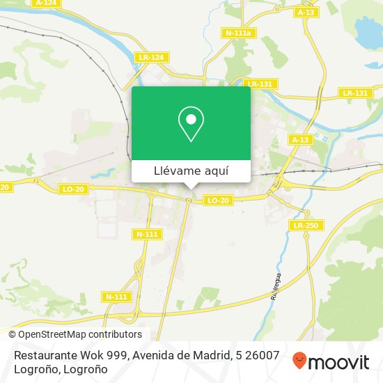 Mapa Restaurante Wok 999, Avenida de Madrid, 5 26007 Logroño