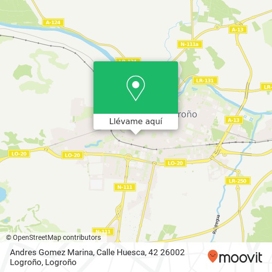 Mapa Andres Gomez Marina, Calle Huesca, 42 26002 Logroño