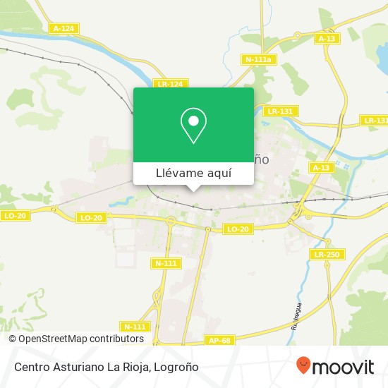 Mapa Centro Asturiano La Rioja, Calle Lardero, 39 26002 Logroño