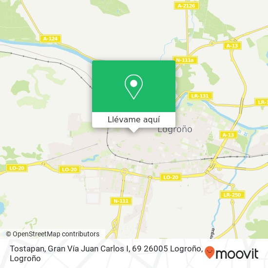 Mapa Tostapan, Gran Vía Juan Carlos I, 69 26005 Logroño