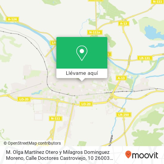 Mapa M. Olga Martínez Otero y Milagros Dominguez Moreno, Calle Doctores Castroviejo, 10 26003 Logroño