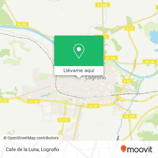 Mapa Cafe de la Luna, Calle de Bretón de los Herreros, 56 26001 Logroño