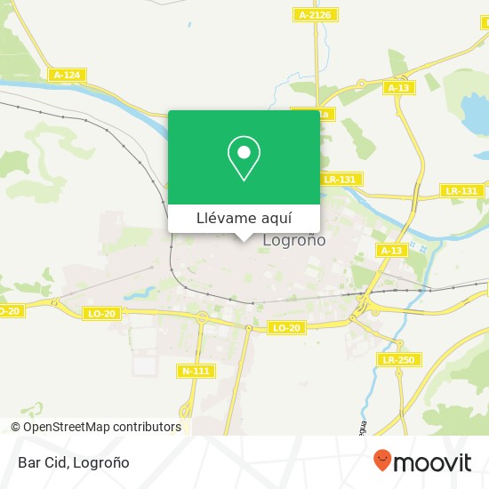 Mapa Bar Cid, Travesía Laurel, 1 26001 Logroño