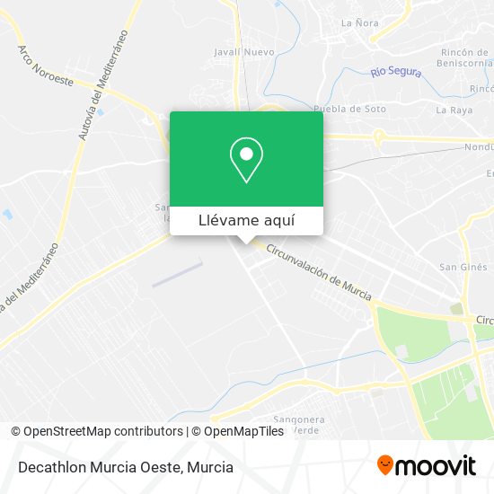 Mapa Decathlon Murcia Oeste