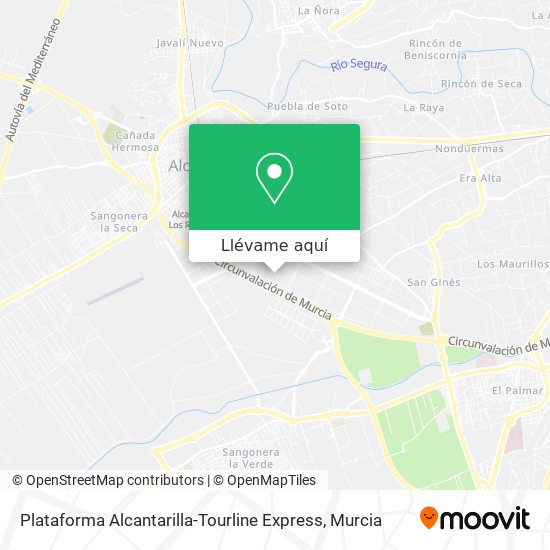 Mapa Plataforma Alcantarilla-Tourline Express
