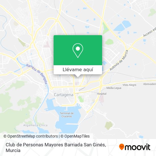 Mapa Club de Personas Mayores Barriada San Ginés