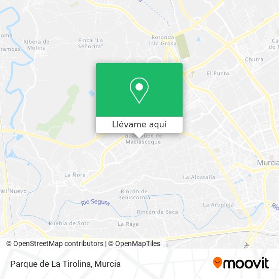 Mapa Parque de La Tirolina
