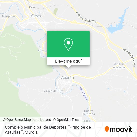 Mapa Complejo Municipal de Deportes ""Príncipe de Asturias""
